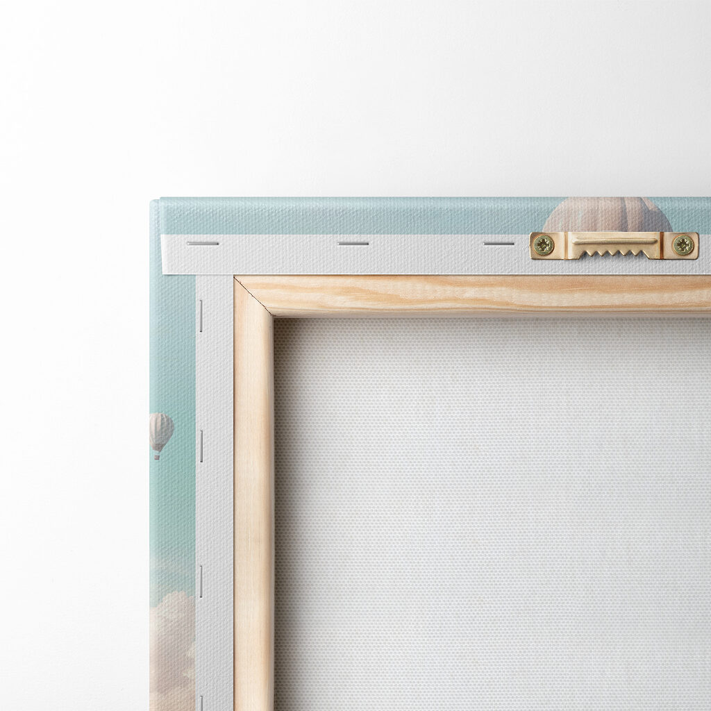 Castle with hot air balloons