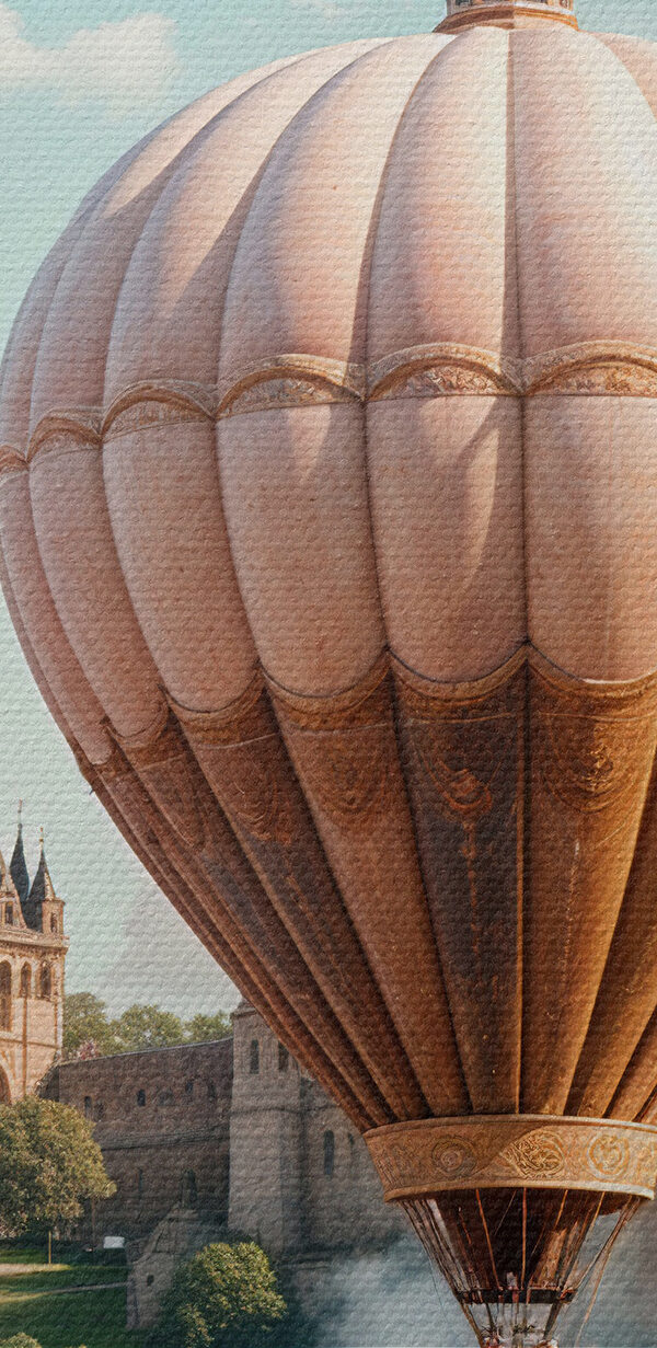 Château avec montgolfières Château avec montgolfières