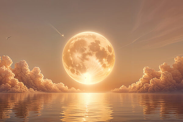 Lune et nuages dans le ciel Lune et nuages dans le ciel