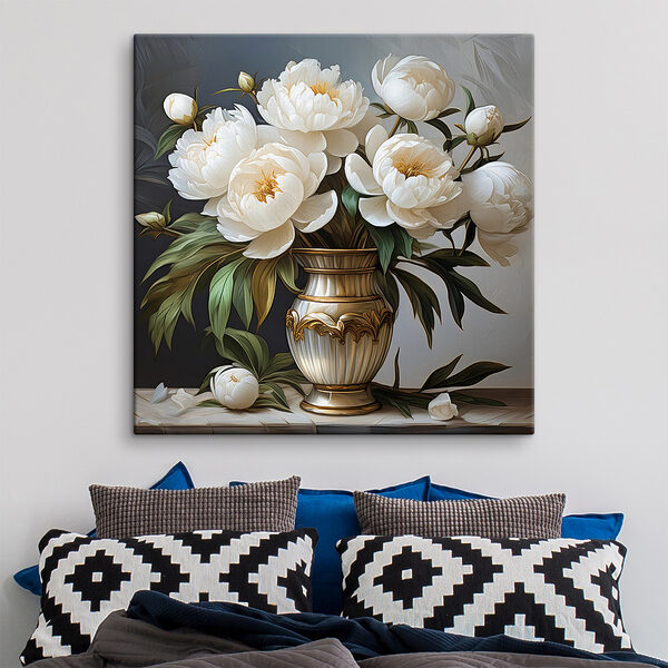 Peinture de fleurs dans un vase Peinture de fleurs dans un vase