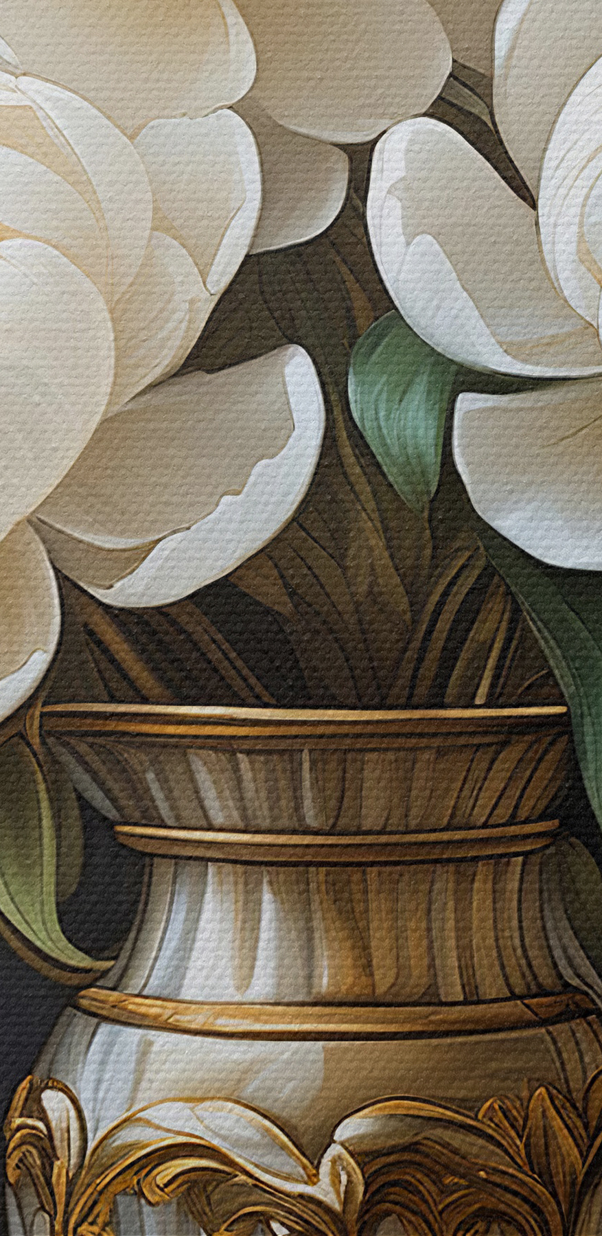 Peinture de fleurs dans un vase