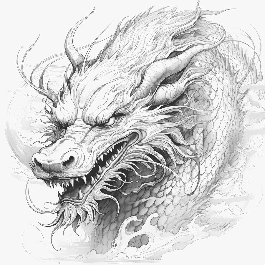 Dessin d'un dragon