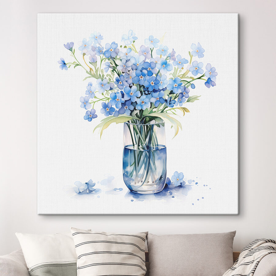 Aquarelle d'un vase avec des fleurs Aquarelle d'un vase avec des fleurs