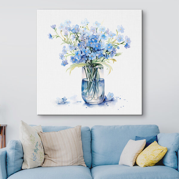 Aquarelle d'un vase avec des fleurs Aquarelle d'un vase avec des fleurs