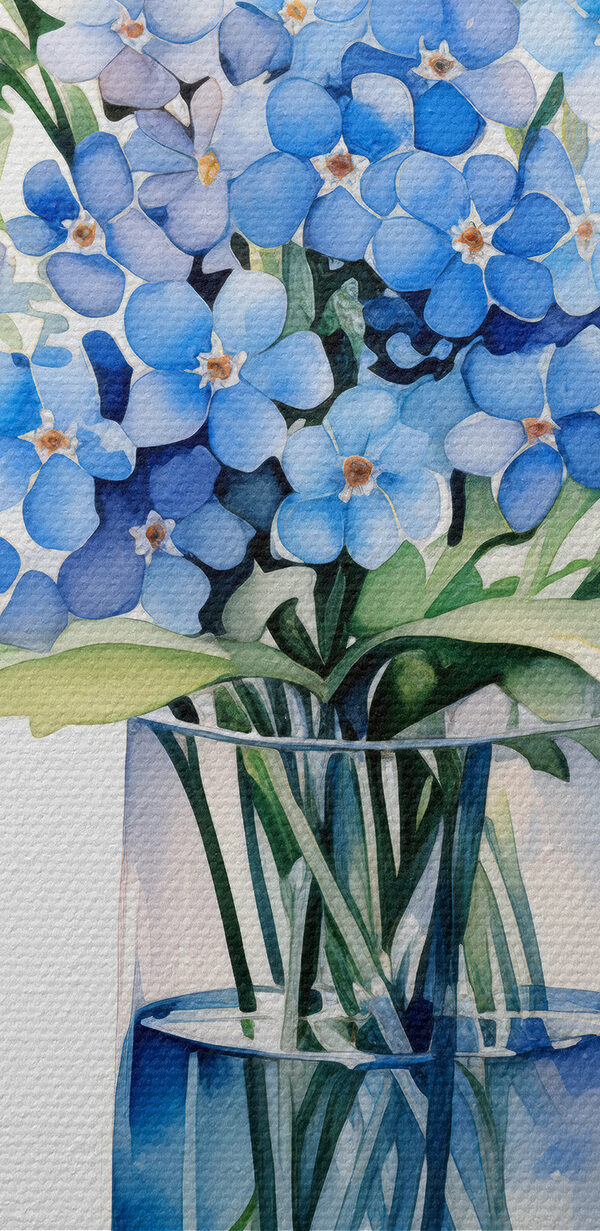 Aquarelle d'un vase avec des fleurs Aquarelle d'un vase avec des fleurs