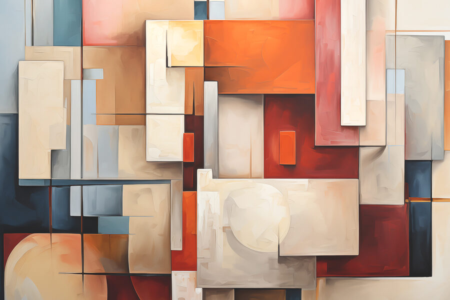 Peinture d'un motif coloré