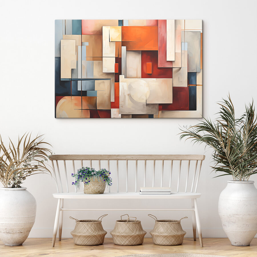Peinture d'un motif coloré