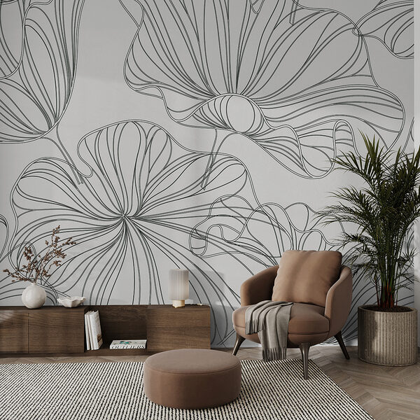 Motif de fleurs sur fond blanc Motif de fleurs sur fond blanc
