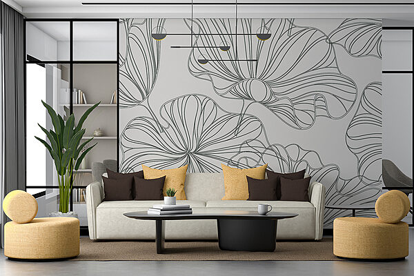 Motif de fleurs sur fond blanc Motif de fleurs sur fond blanc