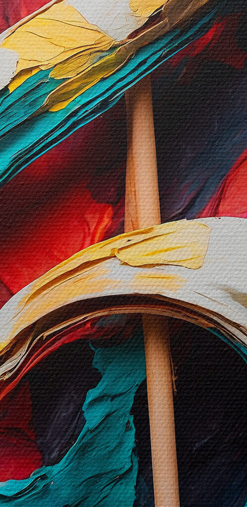 Colorful painted treble clef Colorful painted treble clef