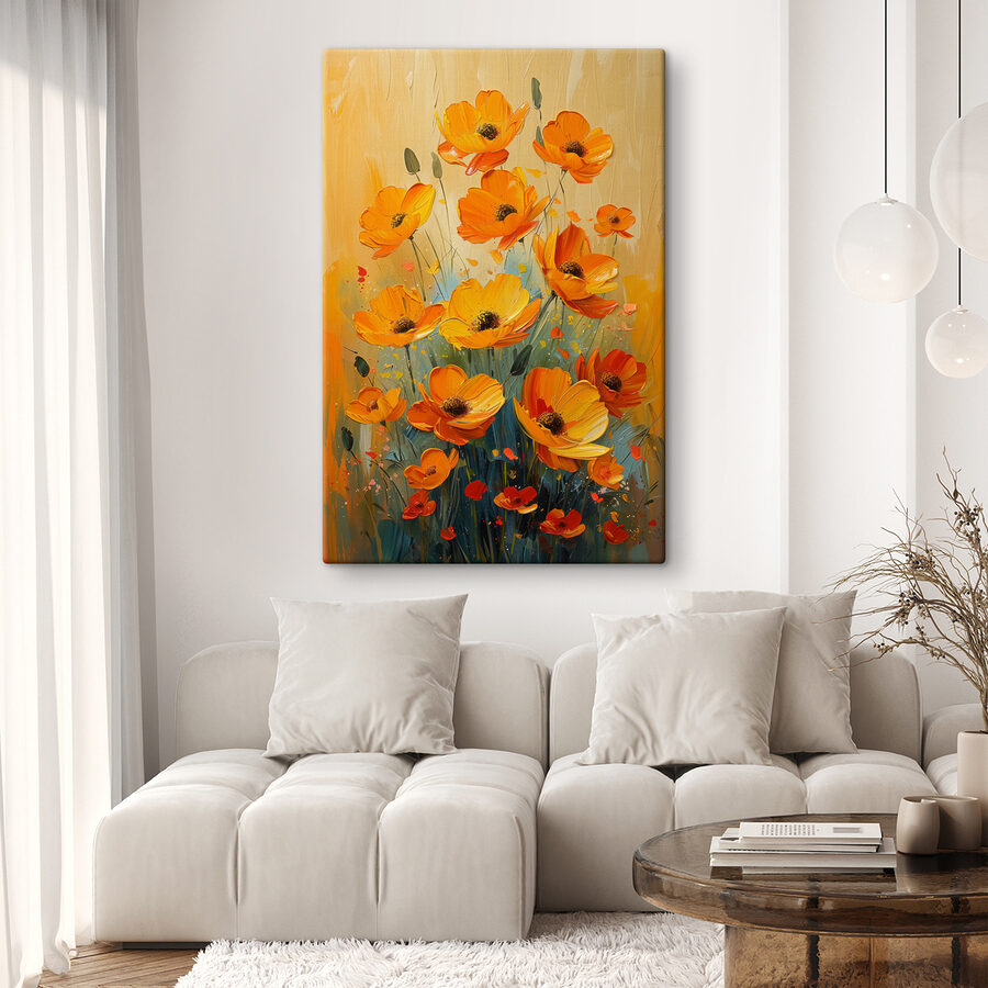 Tableaux Peinture de fleurs sur toile – Image 2