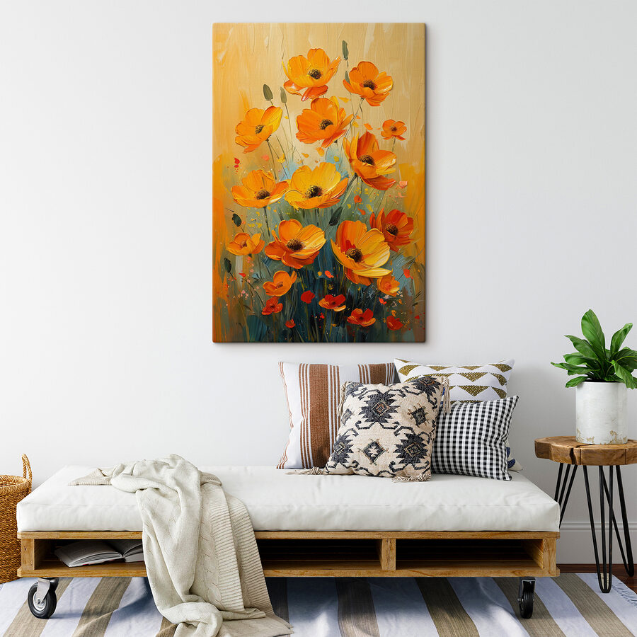 Tableaux Peinture de fleurs sur toile – Image 3