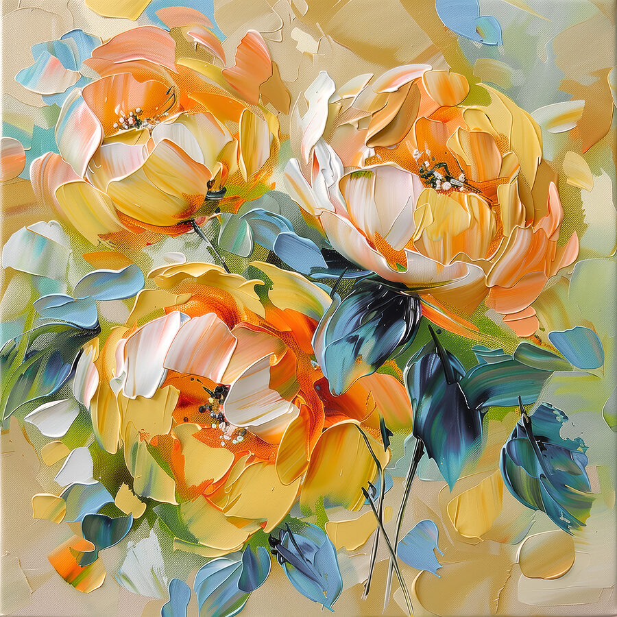 Peinture de fleurs sur toile Peinture de fleurs sur toile