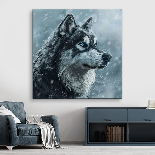 Chien dans la neige Chien dans la neige