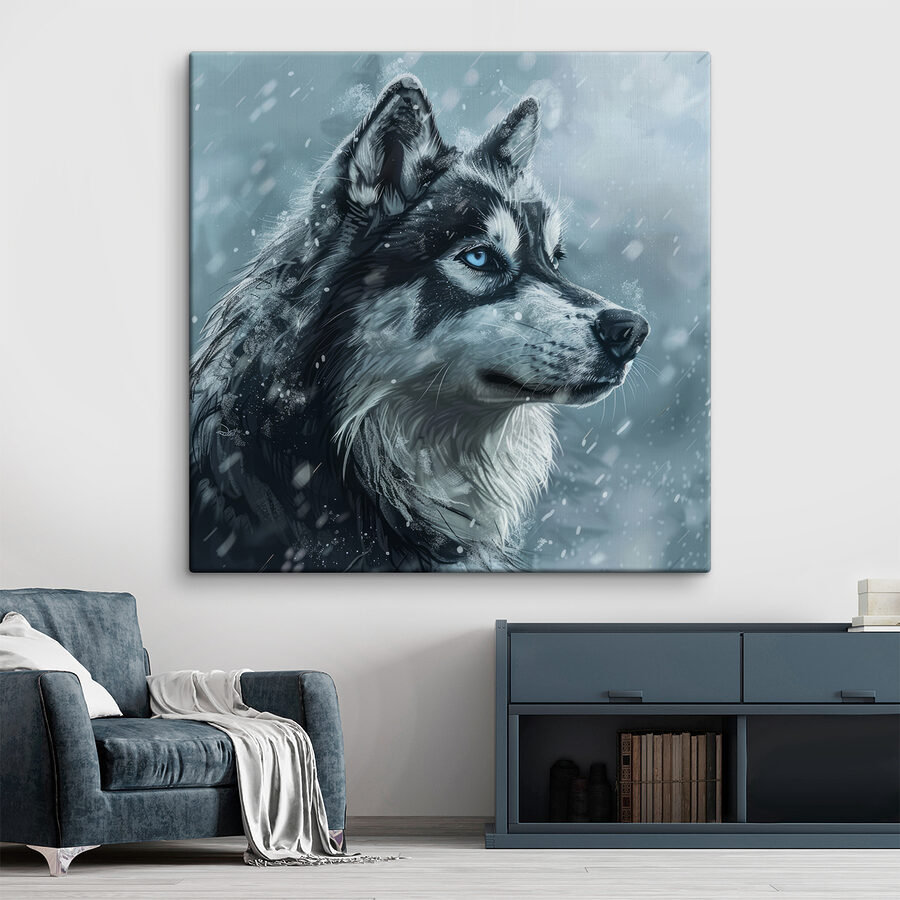 Chien dans la neige Chien dans la neige