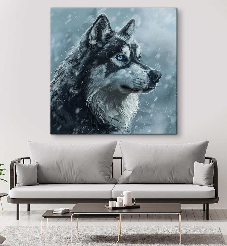 Chien dans la neige Chien dans la neige