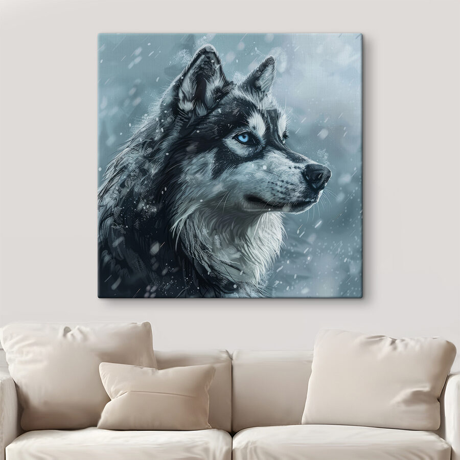 Chien dans la neige Chien dans la neige