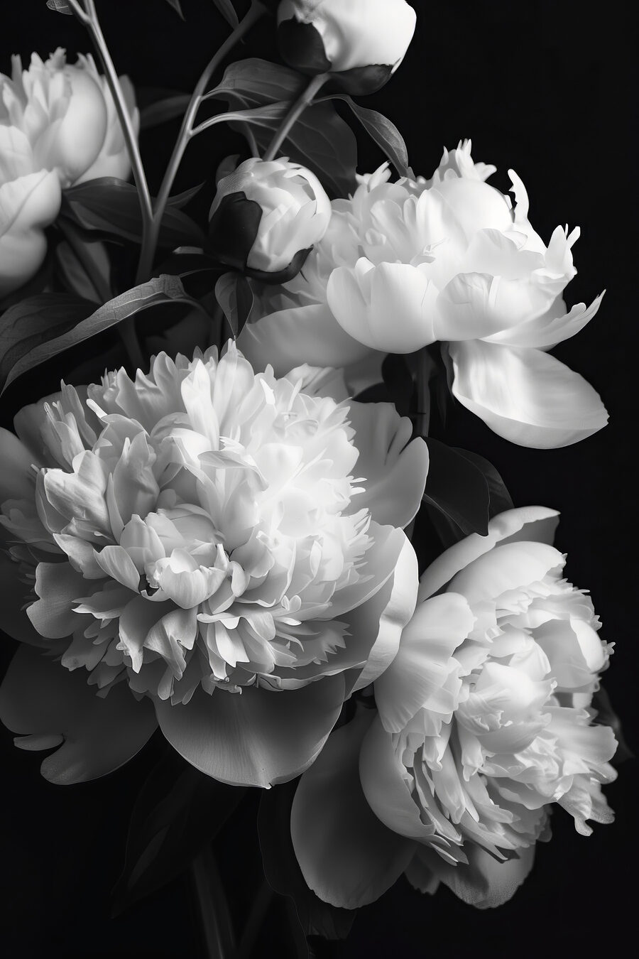 Groupe de fleurs blanches