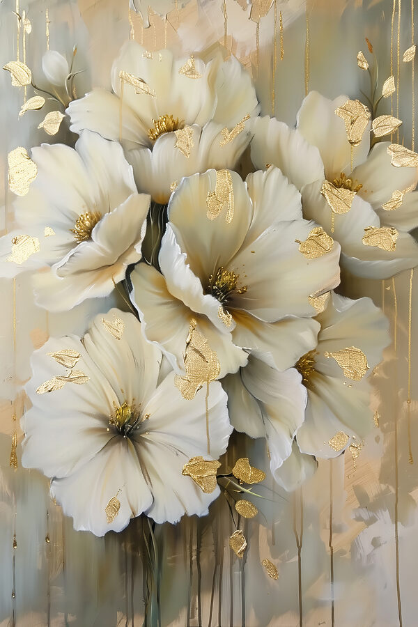 Fleurs élégantes avec détails métalliques. Fleurs élégantes avec détails métalliques.