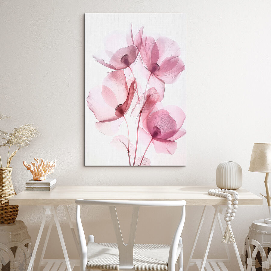 Groupe de fleurs roses