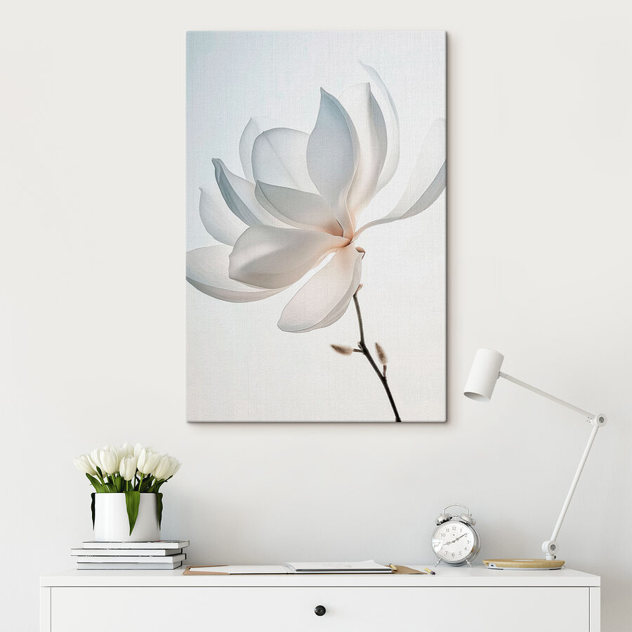 Fleur blanche avec pétales