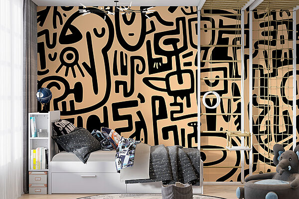 Motif de lignes noires et blanches Motif de lignes noires et blanches