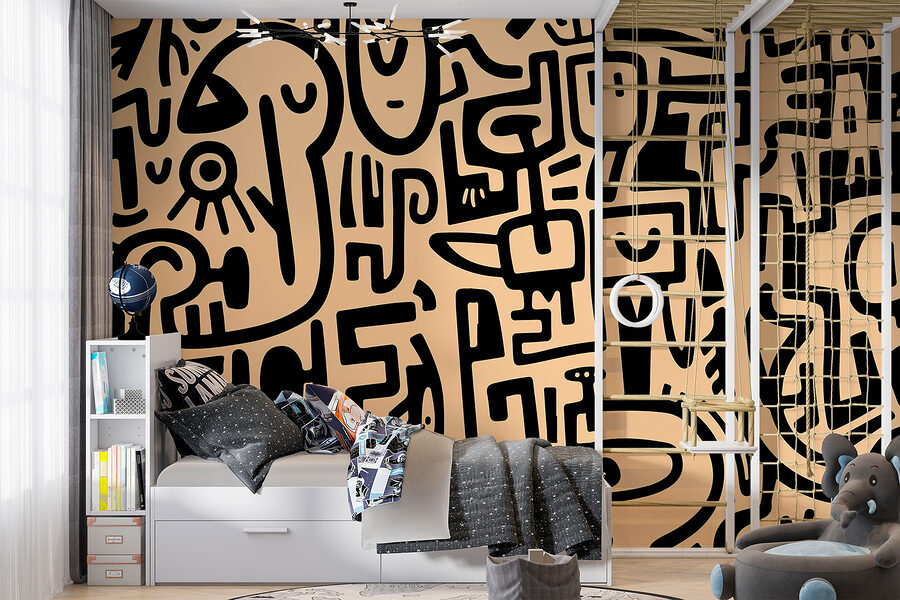 Motif de lignes noires et blanches Motif de lignes noires et blanches