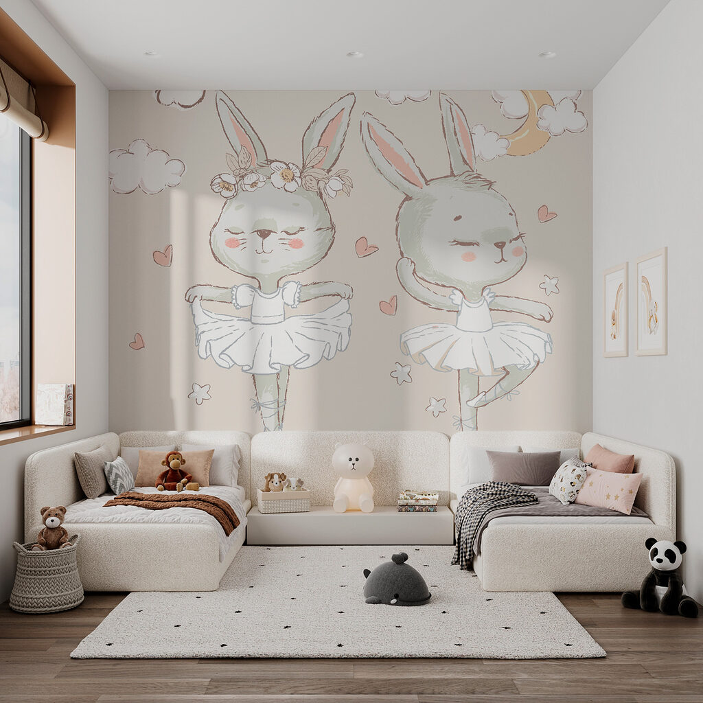 Couple of bunnies in ballet tutu Couple of bunnies in ballet tutu