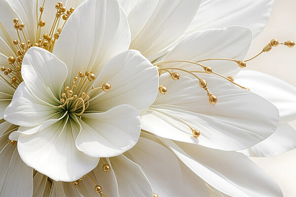 Gros plan sur une fleur blanche Gros plan sur une fleur blanche