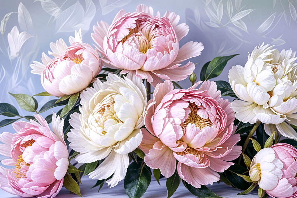 Groupe de fleurs roses et blanches s39514p 1024x683 - Groupe de fleurs roses et blanches