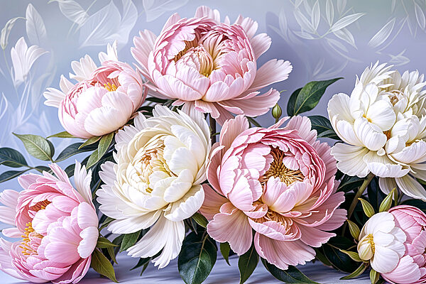 Groupe de fleurs roses et blanches s39514p 600x400 - Groupe de fleurs roses et blanches