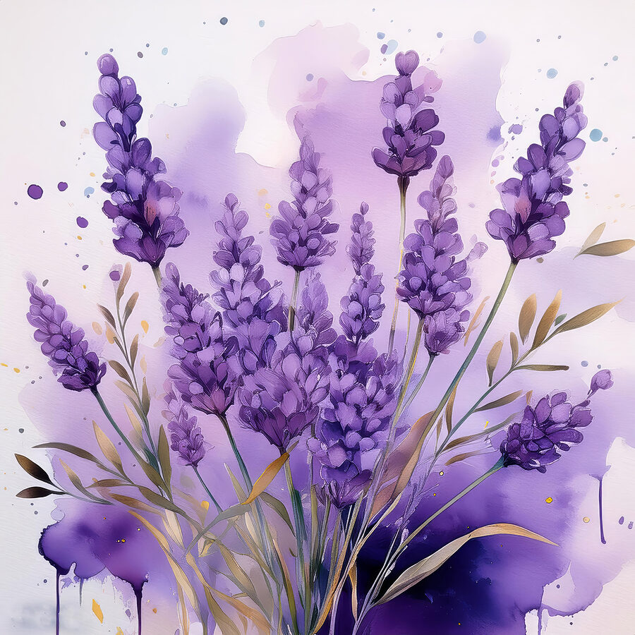 Tableaux Peinture de fleurs violettes – Image 9