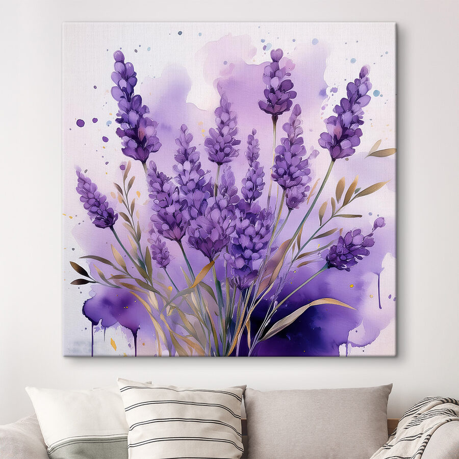 Tableaux Peinture de fleurs violettes