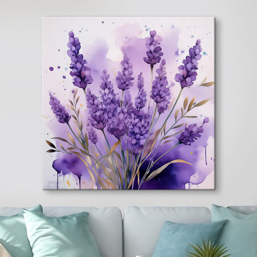 Tableaux Peinture de fleurs violettes – Image 2