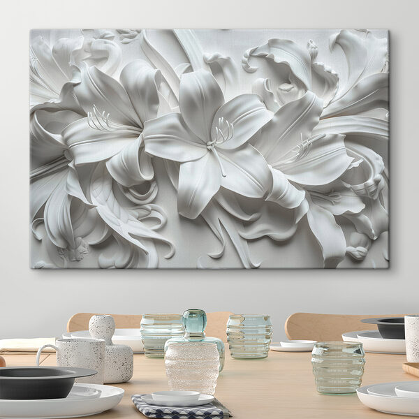 Fleur blanche sur une surface blanche Fleur blanche sur une surface blanche