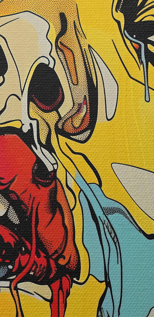 Painting of a woman crying