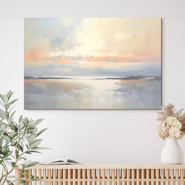Calm body of water with clouds in the sky Calm body of water with clouds in the sky