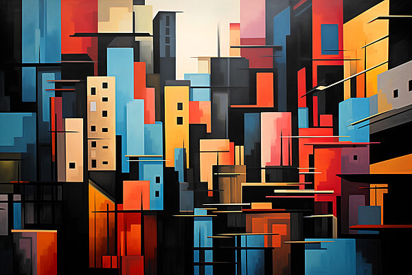 Peinture d'une ville Peinture d'une ville