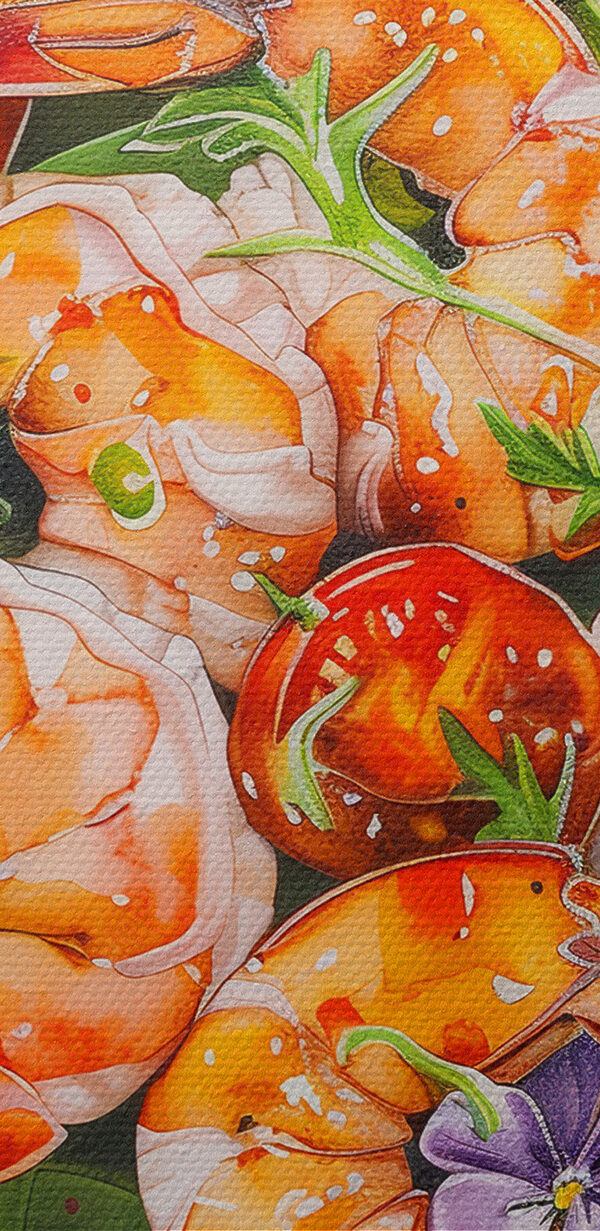 Peinture à l'aquarelle d'une assiette de crevettes et d'avocats Peinture à l'aquarelle d'une assiette de crevettes et d'avocats