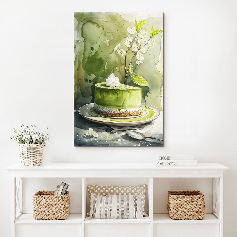 Aquarelle d'un gâteau
