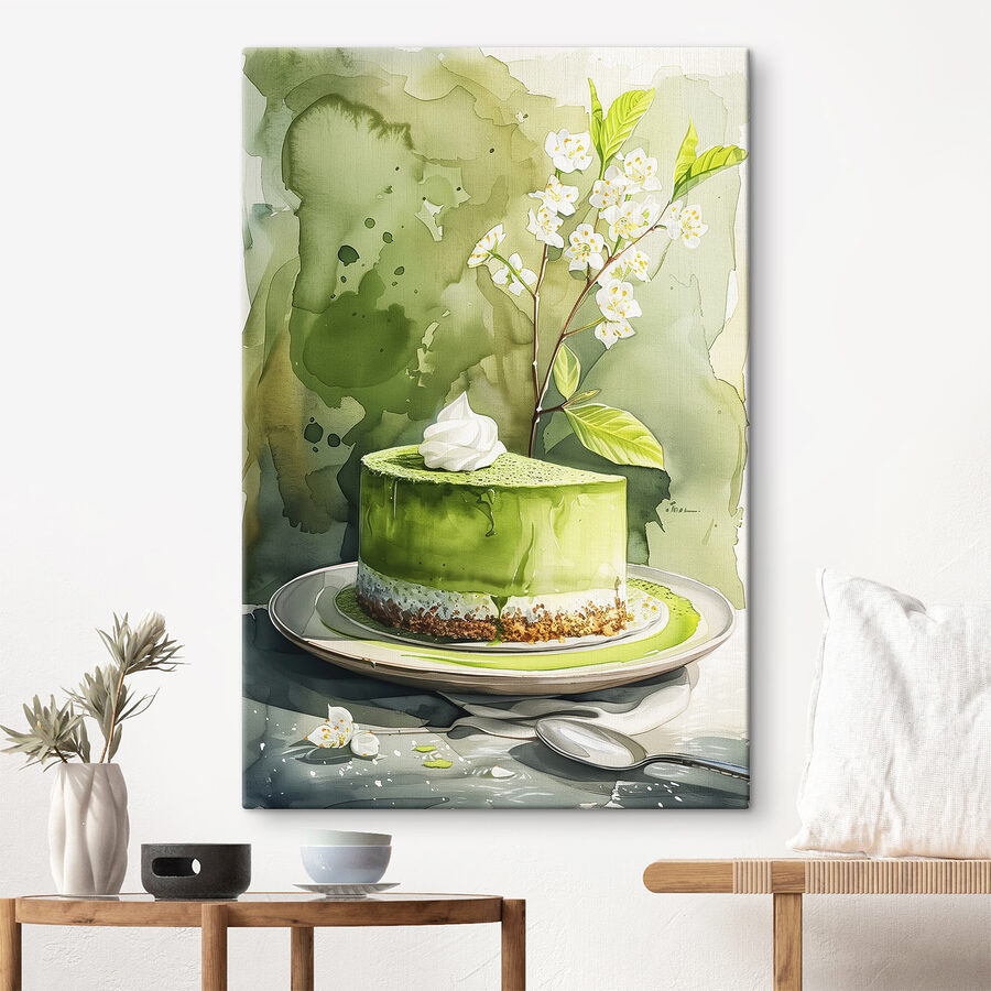 Aquarelle d'un gâteau
