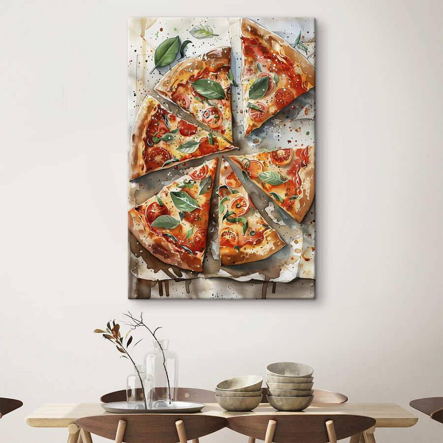 Pizza aux tomates et au basilic