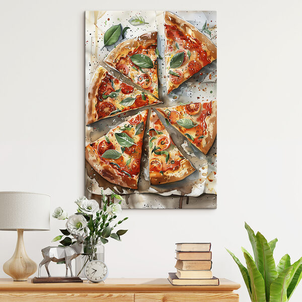 Pizza aux tomates et au basilic Pizza aux tomates et au basilic