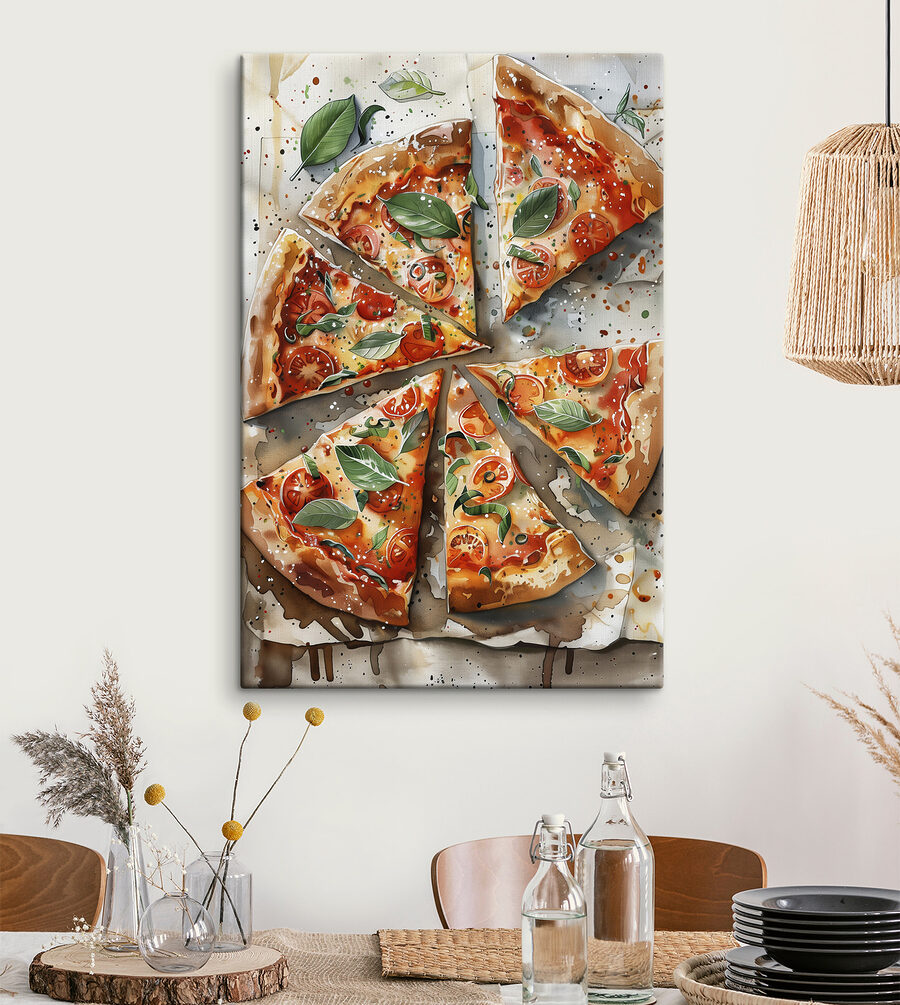 Pizza aux tomates et au basilic