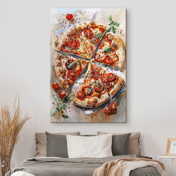 Aquarelle d'une pizza Aquarelle d'une pizza