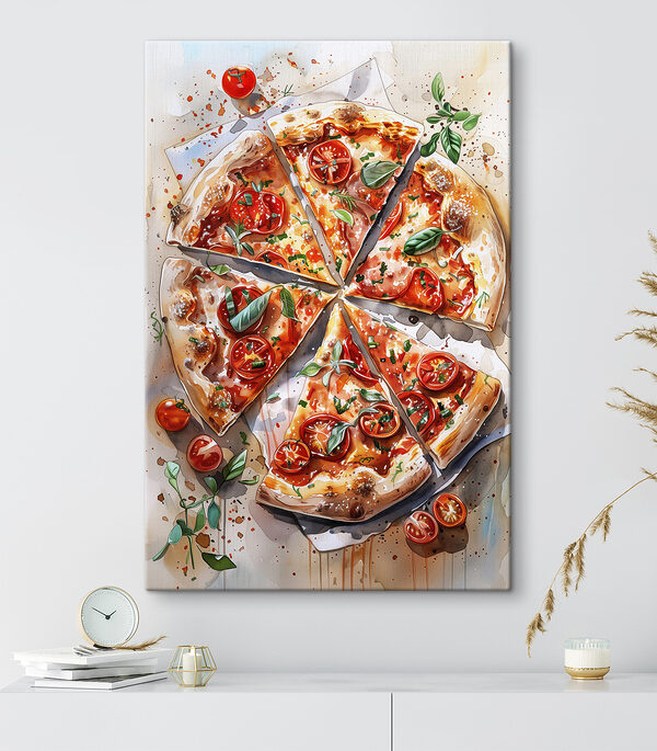 Aquarelle d'une pizza Aquarelle d'une pizza