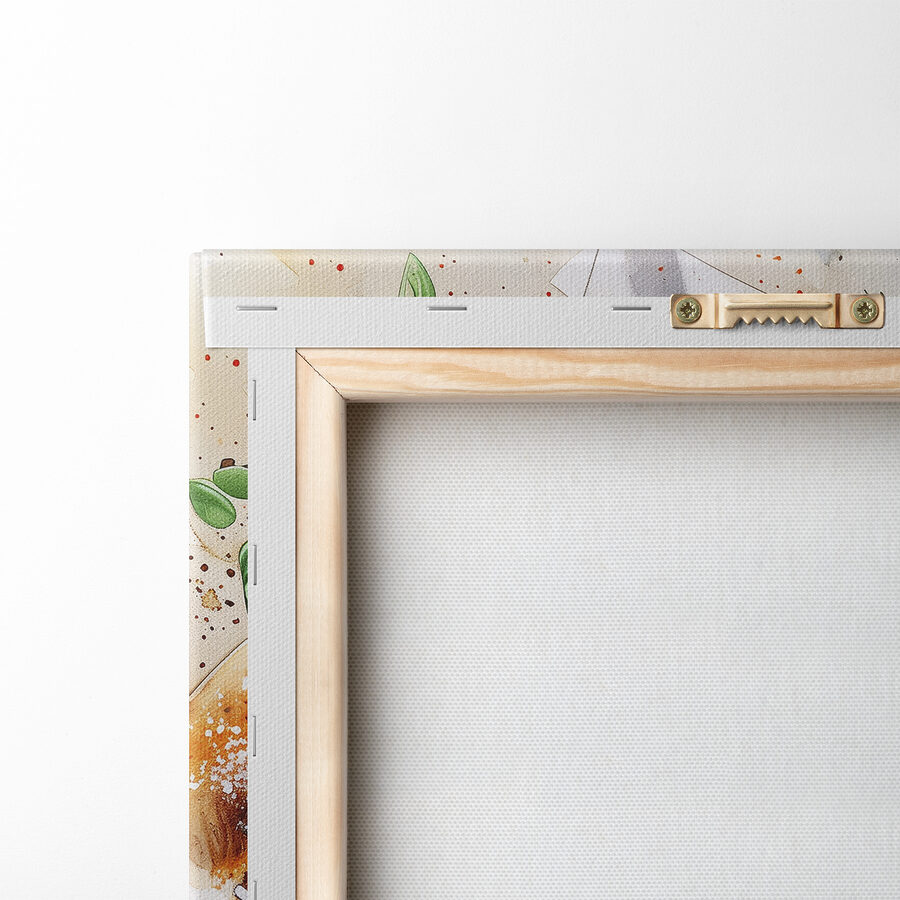 Aquarelle d'une pizza