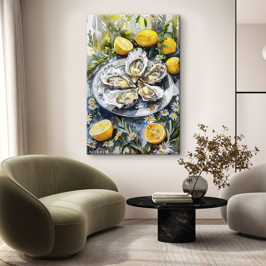 Assiette d'huîtres et de citrons