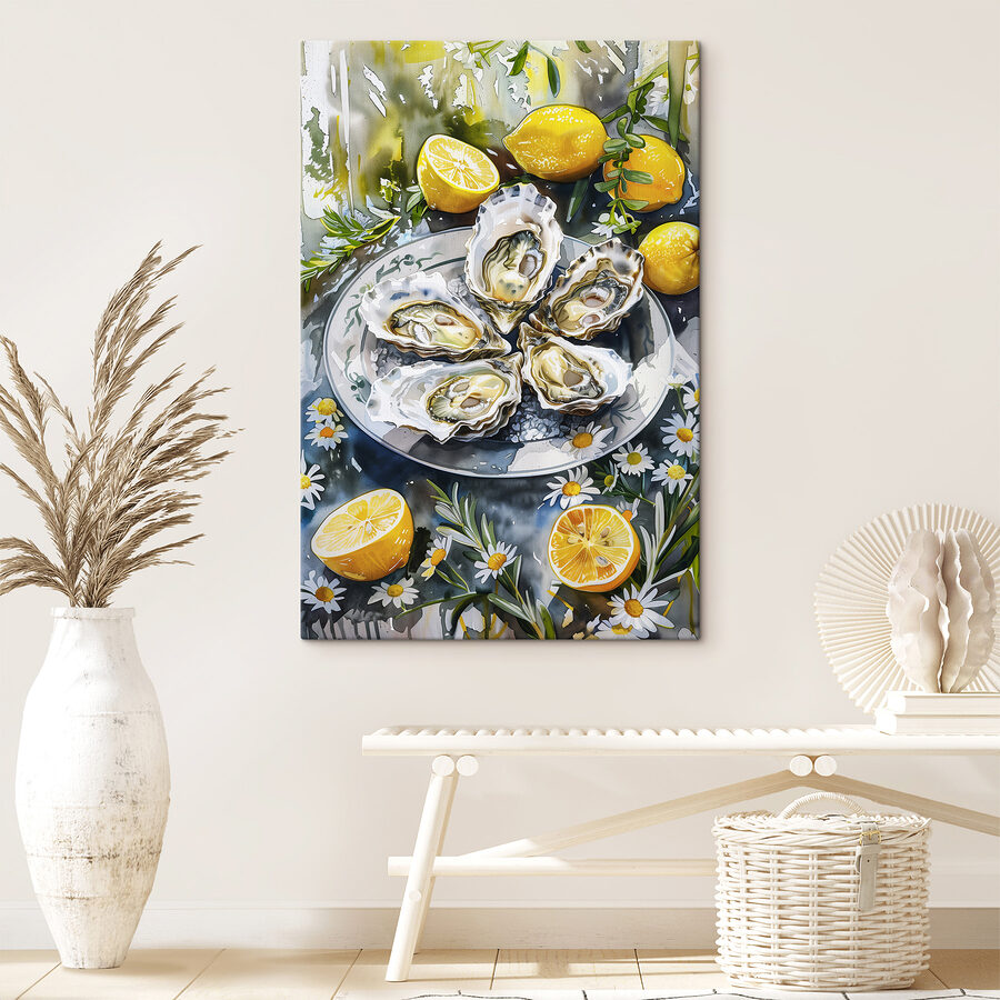 Assiette d'huîtres et de citrons
