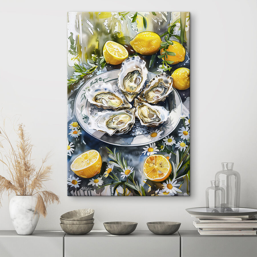 Assiette d'huîtres et de citrons